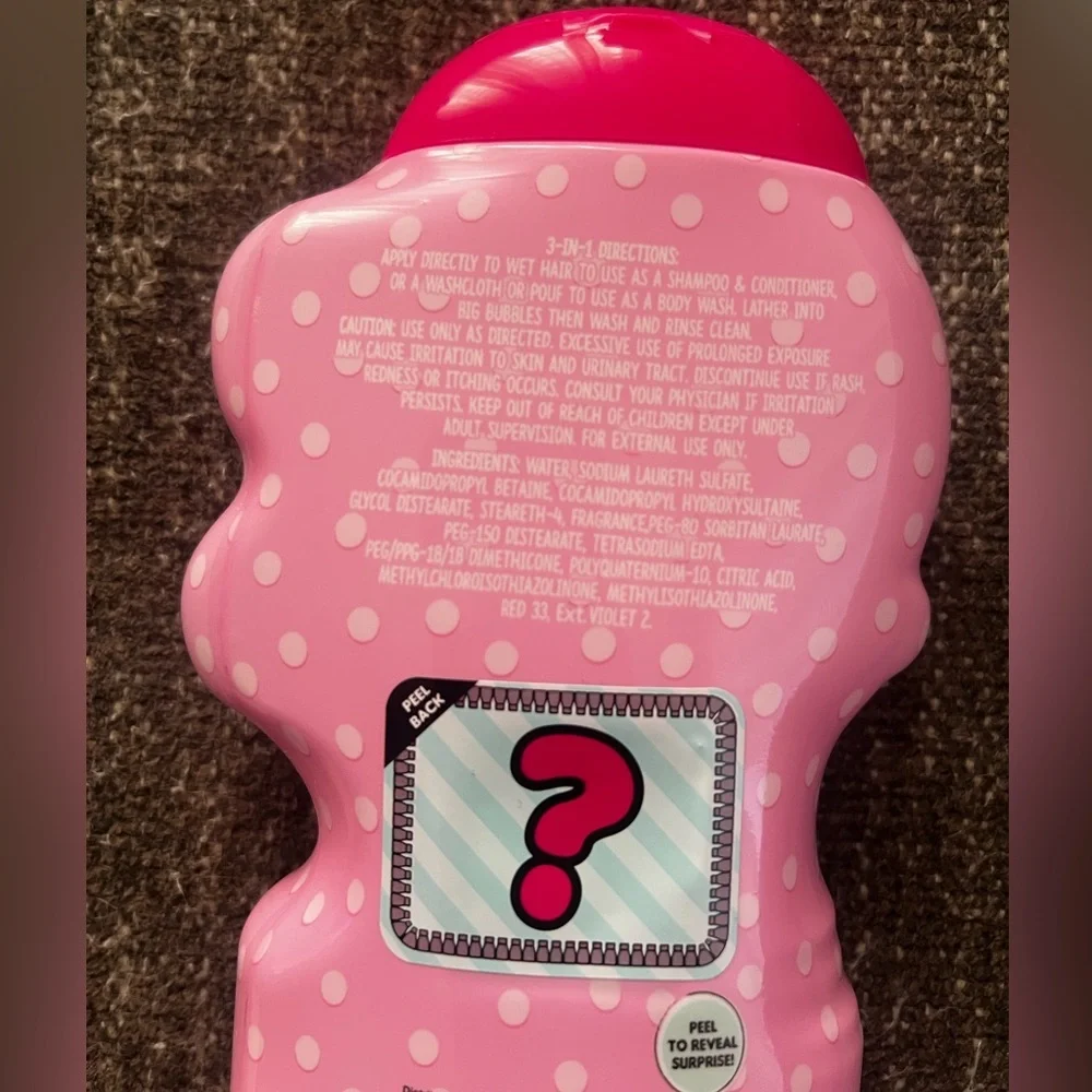 LOL 3in1 Body Wash, Shampoo & Conditioner Strawberry Scented w/Surprise on Back!